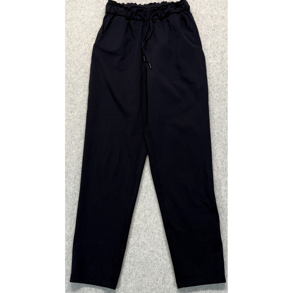 Lululemon Keep Moving Pant‎ Womens Jogger Black Drawstring Elastic Waist  4